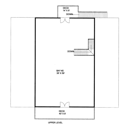 4 Car Garage Apartment Plan 85387, RV Storage Second Level Plan
