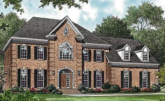 Traditional House Plan 85434 with 4 Beds, 4 Baths, 3 Car Garage Elevation