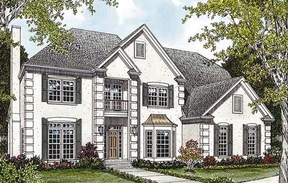 Traditional House Plan 85438 with 6 Beds, 5 Baths, 2 Car Garage Elevation