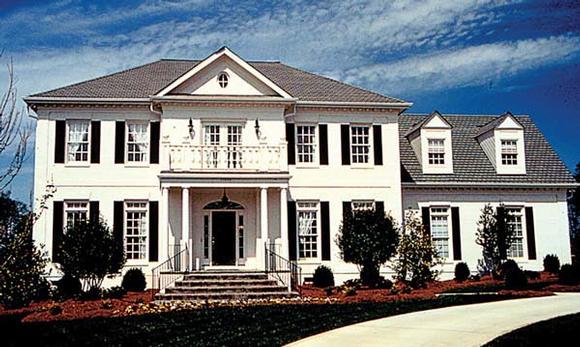Colonial, Traditional House Plan 85443 with 4 Beds, 4 Baths, 2 Car Garage Elevation