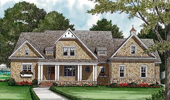 Cottage, Craftsman House Plan 85548 with 5 Beds, 4 Baths, 3 Car Garage Elevation