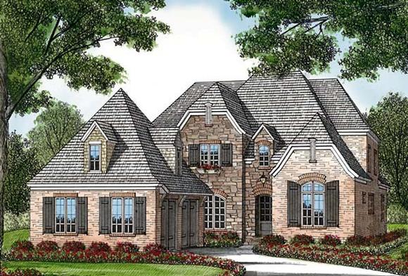 Country, European House Plan 85555 with 4 Beds, 5 Baths, 2 Car Garage Elevation