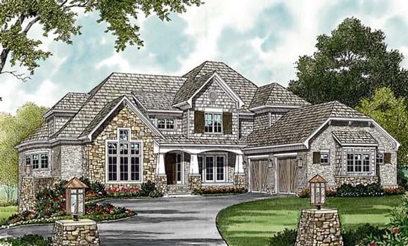 Cottage, Craftsman House Plan 85617 with 6 Beds, 7 Baths, 3 Car Garage Elevation