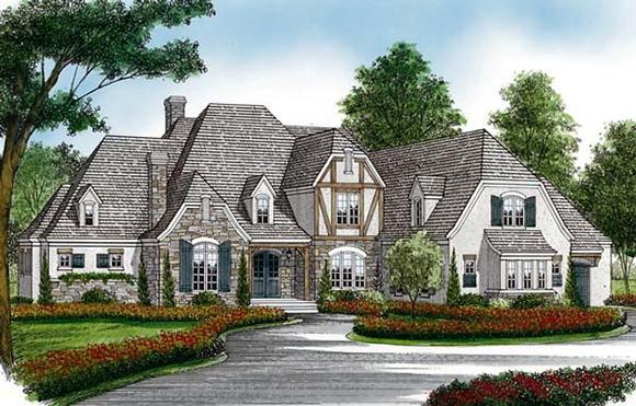 Country, European House Plan 85634 with 4 Beds, 7 Baths, 4 Car Garage Elevation