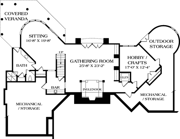 European, Mediterranean House Plan 85659 with 5 Beds, 6 Baths, 3 Car Garage Lower Level Plan