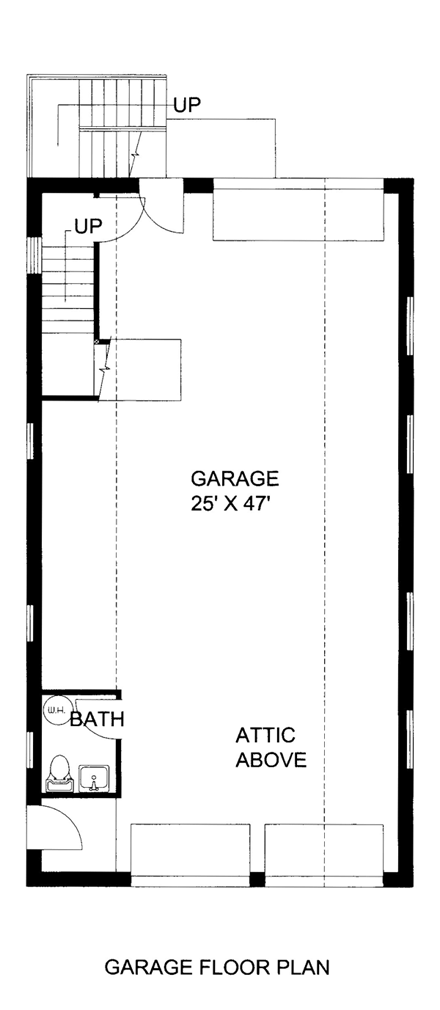 2 Car Garage Plan 85801 First Level Plan