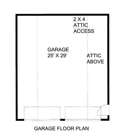 2 Car Garage Plan 85807 First Level Plan