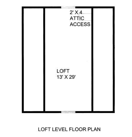 2 Car Garage Plan 85807 Second Level Plan