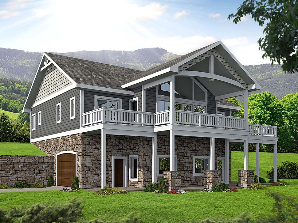 Contemporary, European, Traditional House Plan 85835 with 4 Beds, 4 Baths, 2 Car Garage Elevation