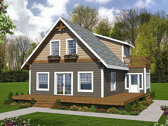 House Plan 85842 with 2 Beds, 2 Baths Elevation
