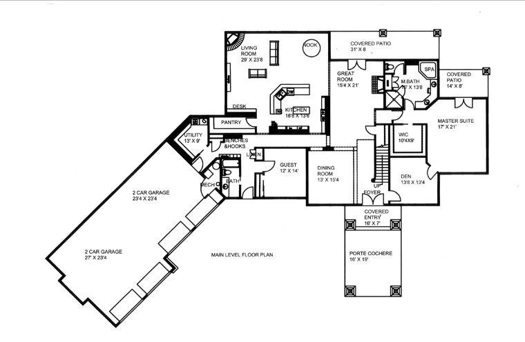 House Plan 85849 - with 4781 Sq Ft, 5 Bed, 4 Bath