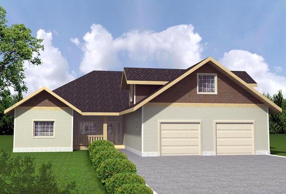Contemporary House Plan 85896 with 2 Beds, 2 Baths, 2 Car Garage Elevation
