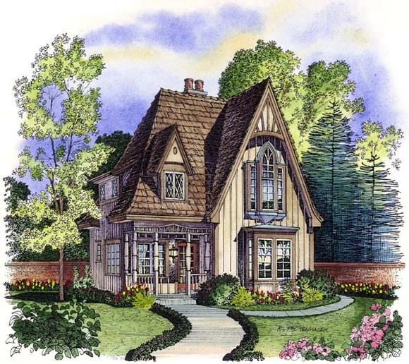 Bungalow, Victorian House Plan 86000 with 2 Beds, 2 Baths Elevation