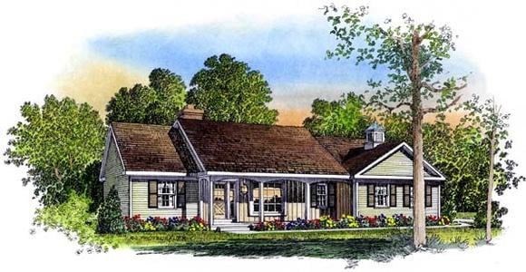 Ranch House Plan 86010 with 3 Beds, 2 Baths, 2 Car Garage Elevation