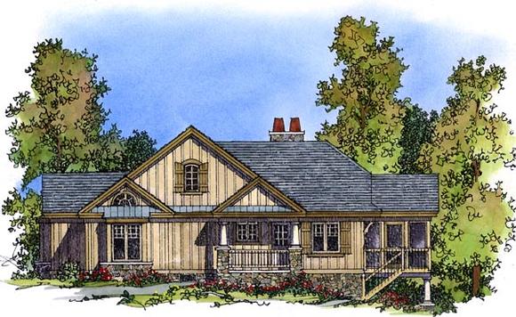 Bungalow, Craftsman, Tudor House Plan 86030 with 2 Beds, 3 Baths Elevation