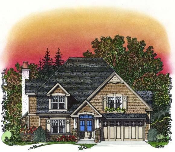 Traditional House Plan 86042 with 3 Beds, 3 Baths, 2 Car Garage Elevation