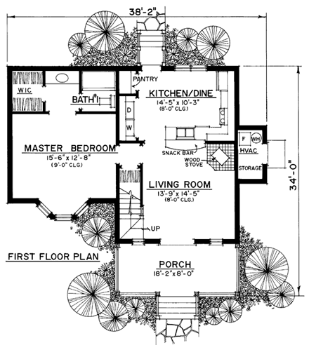 Country, Victorian House Plan 86052 with 3 Beds, 2 Baths First Level Plan