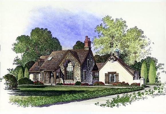 Country, European House Plan 86053 with 3 Beds, 3 Baths, 2 Car Garage Elevation