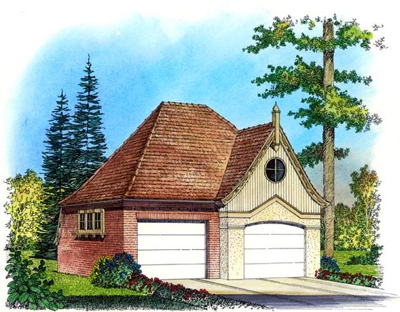 Country, Traditional, Victorian 2 Car Garage Plan 86057 Elevation