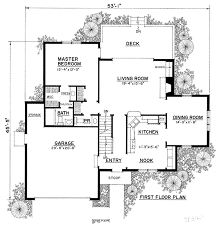 Cape Cod, Colonial, Cottage, Farmhouse, Traditional House Plan 86069 with 3 Beds, 3 Baths, 2 Car Garage First Level Plan