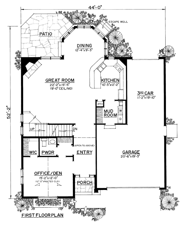 Bungalow, Craftsman House Plan 86073 with 3 Beds, 3 Baths, 3 Car Garage Level One