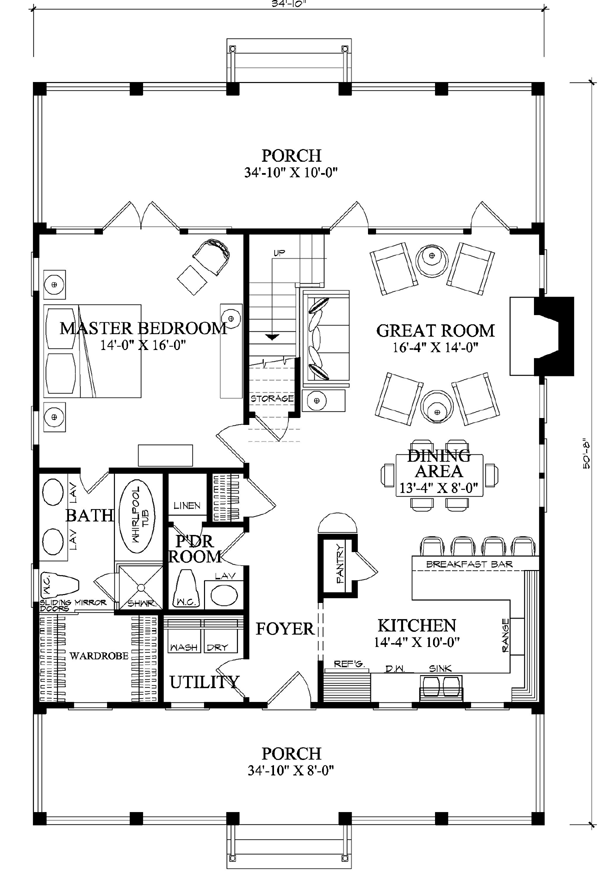 Cape Cod, Cottage, Country, Southern House Plan 86101 with 3 Beds, 3 Baths Level One