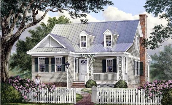 Cape Cod, Cottage, Country, Southern House Plan 86106 with 4 Beds, 4 Baths Elevation