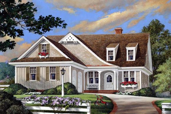 Cottage, Country, Craftsman, European House Plan 86108 with 3 Beds, 3 Baths, 2 Car Garage Elevation