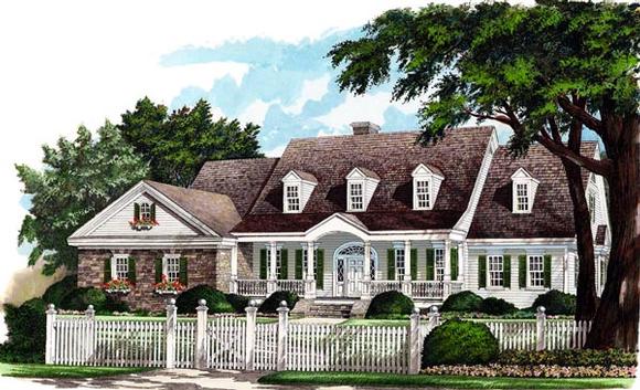 Colonial, Country, Farmhouse, Southern House Plan 86124 with 3 Beds, 3 Baths, 2 Car Garage Elevation
