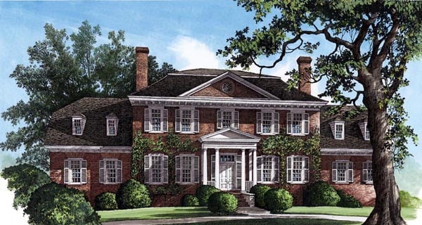 Colonial, Plantation, Southern House Plan 86126 with 4 Beds, 4 Baths, 2 Car Garage Elevation