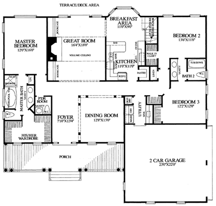 Colonial, Cottage, Country, Southern House Plan 86141 with 4 Beds, 4 Baths, 2 Car Garage First Level Plan