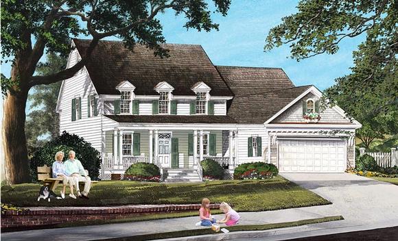 Country, Farmhouse, Traditional House Plan 86167 with 4 Beds, 4 Baths, 2 Car Garage Elevation
