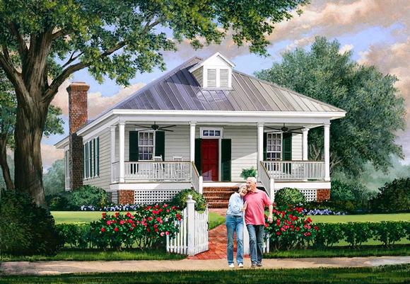 Bungalow, Country House Plan 86172 with 3 Beds, 2 Baths, 2 Car Garage Elevation
