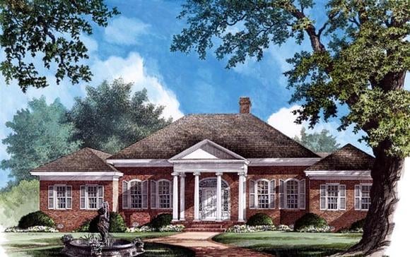 Southern House Plan 86177 with 4 Beds, 4 Baths, 3 Car Garage Elevation