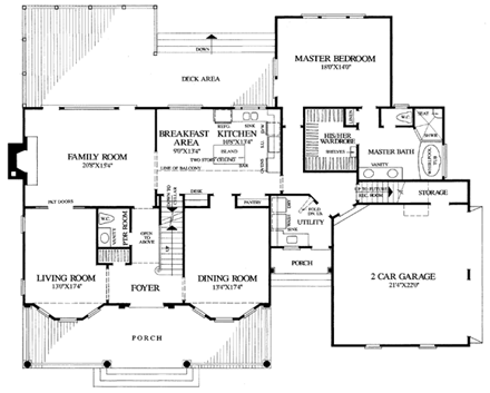 Colonial, Southern House Plan 86182 with 4 Beds, 4 Baths, 2 Car Garage First Level Plan