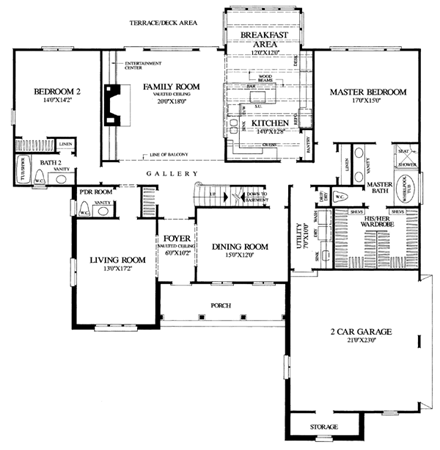 Country, Craftsman, Southern House Plan 86201 with 4 Beds, 5 Baths, 2 Car Garage First Level Plan