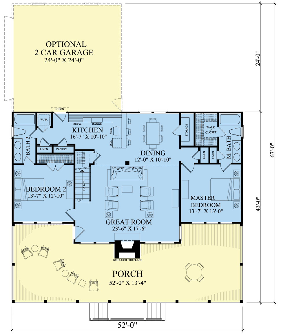 2 Bedroom House Plans Floor For Homes