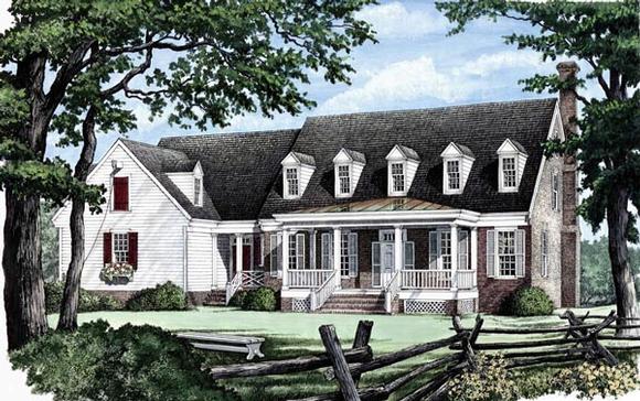 Traditional House Plan 86206 with 4 Beds, 4 Baths, 2 Car Garage Elevation