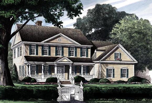 Traditional House Plan 86210 with 4 Beds, 4 Baths, 2 Car Garage Elevation