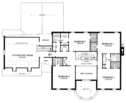 House Plan 86211 - Traditional Style with 3951 Sq Ft, 5 Bed, 3 Ba