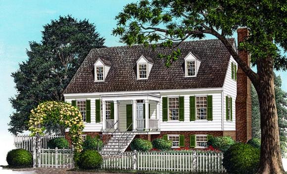 Colonial, Traditional House Plan 86233 with 4 Beds, 6 Baths, 2 Car Garage Elevation