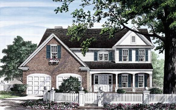 Country, Traditional House Plan 86251 with 3 Beds, 3 Baths, 2 Car Garage Elevation