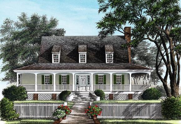 Farmhouse, Traditional House Plan 86257 with 3 Beds, 3 Baths Elevation