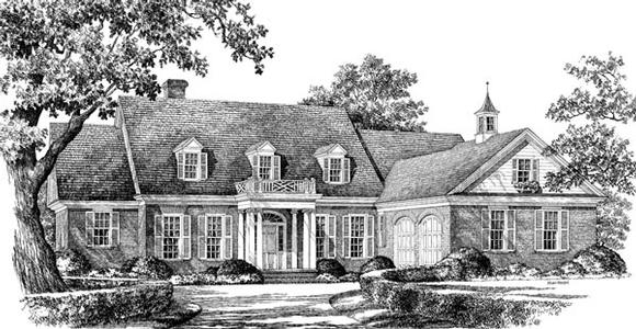 Plantation, Ranch, Traditional House Plan 86259 with 4 Beds, 5 Baths, 2 Car Garage Elevation