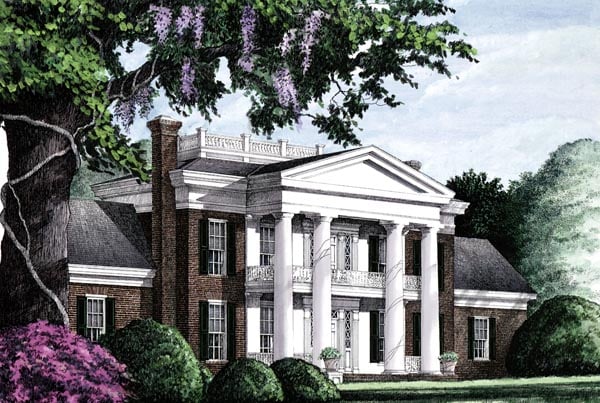 Colonial, Plantation, Southern House Plan 86283 with 4 Beds, 5 Baths, 3 Car Garage Elevation