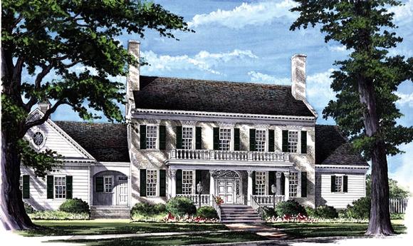 Colonial, Plantation, Southern House Plan 86287 with 5 Beds, 7 Baths, 3 Car Garage Elevation