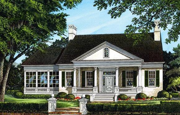 Traditional House Plan 86288 with 4 Beds, 4 Baths, 2 Car Garage Elevation