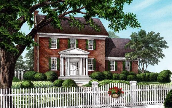 Traditional House Plan 86304 with 4 Beds, 3 Baths, 2 Car Garage Elevation