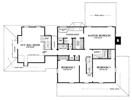 Cottage, Country, Farmhouse, Traditional House Plan 86305 with 3 Beds, 3 Baths, 2 Car Garage Second Level Plan