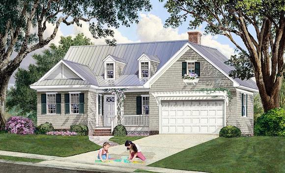 Cape Cod, Cottage, Country, Craftsman, Southern House Plan 86348 with 4 Beds, 4 Baths, 2 Car Garage Elevation